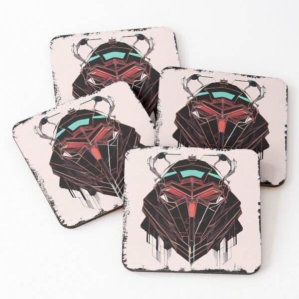 Item preview, Egyptian Scarab Beetle Cyberpunk Sticker Design: Futuristic Twist on Ancient Mythology designed and sold by Mytho Merch.