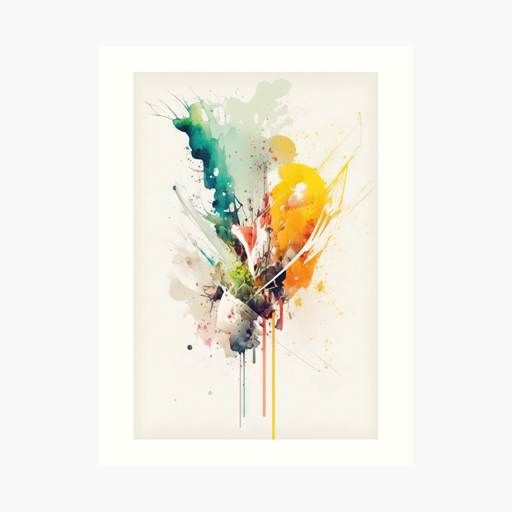 Chromatic Burst: Abstract Watercolor Ink Splash Painting Canvas Print for  Sale by maninthebox1