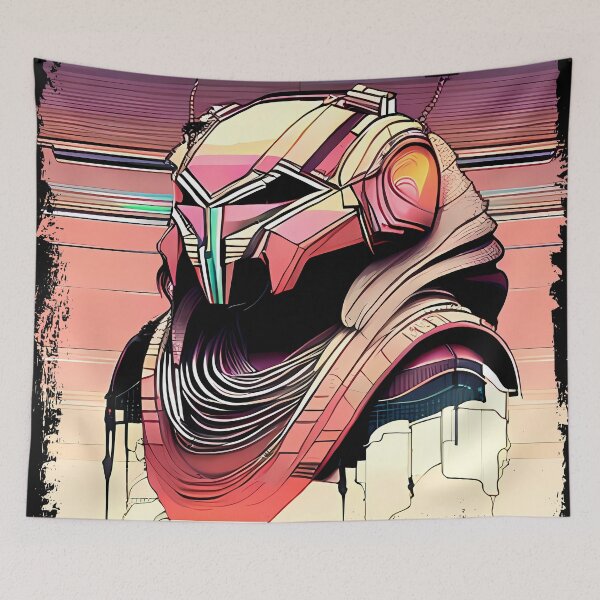 Item preview, Egyptian Scarab Beetle Cyberpunk Sticker Design: Futuristic Twist on Ancient Mythology designed and sold by Mytho Merch.