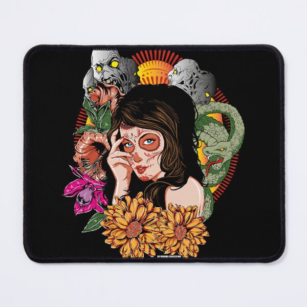 Item preview, La Catrina Sugarskull Day of the Dead Zombie Snake Flowers designed and sold by PCollection.