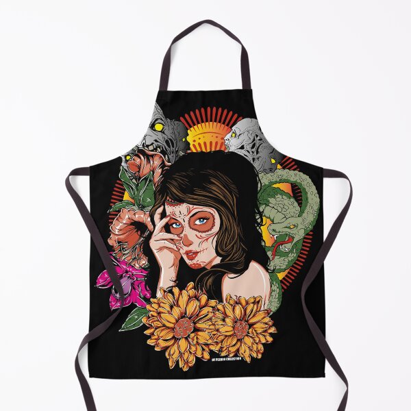 Item preview, La Catrina Sugarskull Day of the Dead Zombie Snake Flowers designed and sold by PCollection.