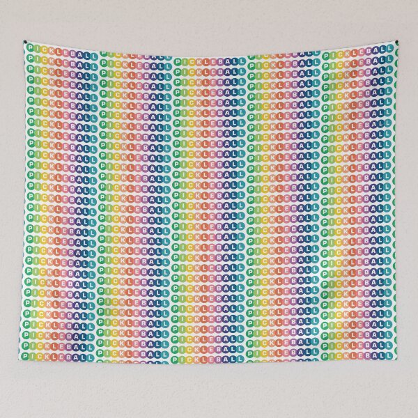 Item preview, Rainbow balls with pickleball written designed and sold by flamendes.
