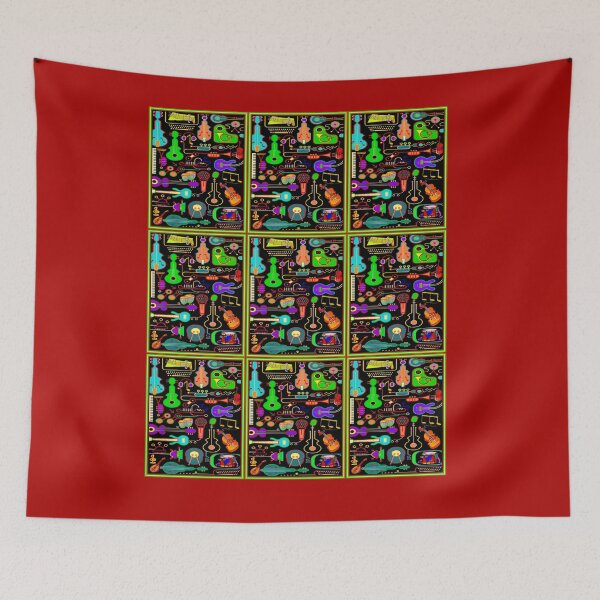 Item preview, MUSICAL INSTRUMENTS : Abstract Psychedelic Colorful Collage Pop Art Surreal Print designed and sold by posterbobs.