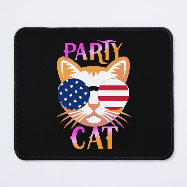 Item preview, Funny party cat american flag pets dogs designed and sold by tanabe.