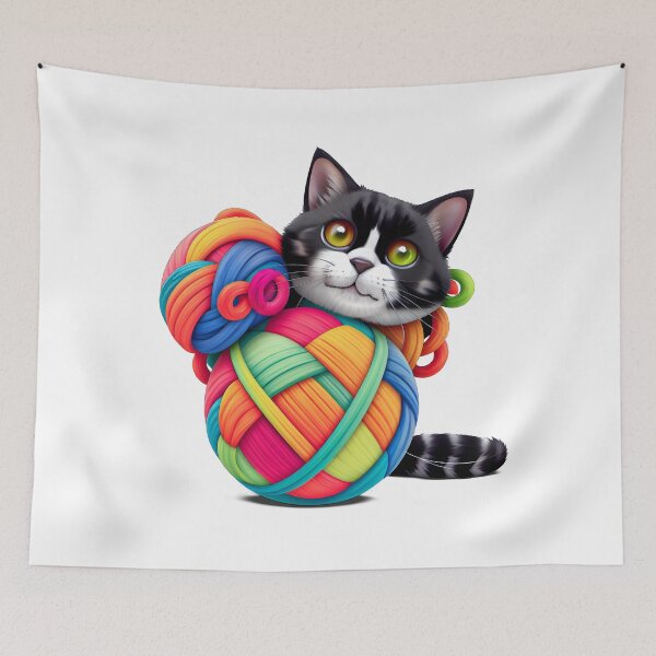 Item preview, Cat Playing With A Ball Of String designed and sold by Ricardo Gutierrez.