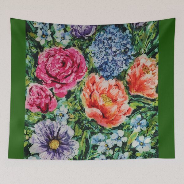 Item preview, Impressionistic Batik Floral designed and sold by Leslie Rogers Todder.