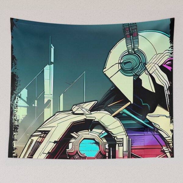 Item preview, Egyptian Scarab Beetle Cyberpunk Sticker Design: Futuristic Twist on Ancient Mythology designed and sold by Mytho Merch.
