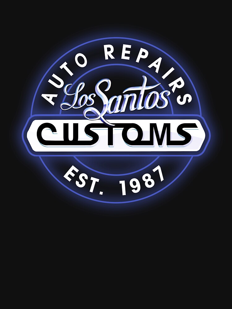 Los Santos Customs Neon Essential T-Shirt for Sale by Power Up Prints