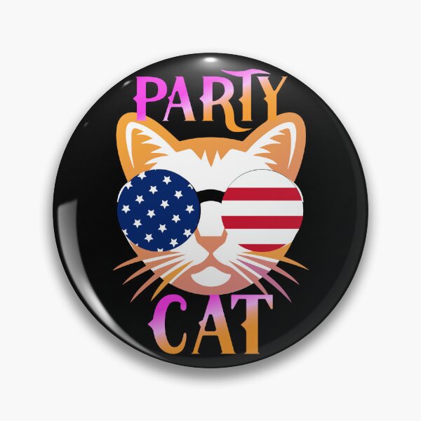 Item preview, Funny party cat american flag pets dogs designed and sold by tanabe.