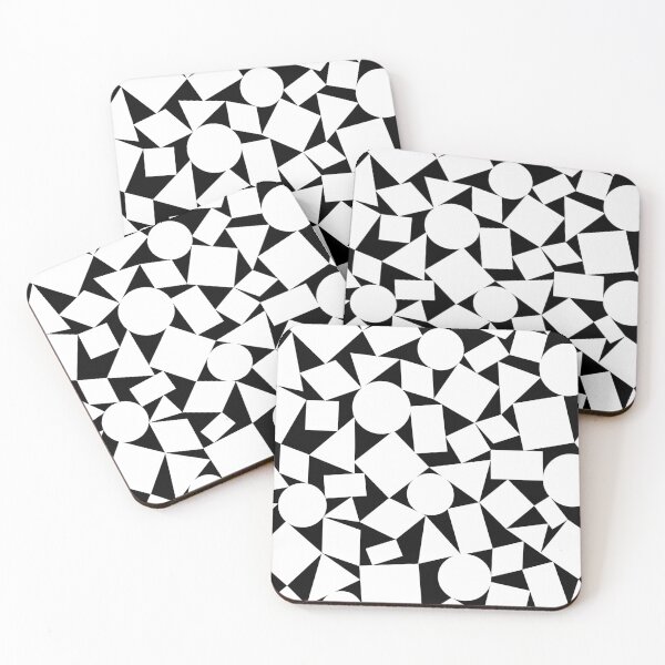 Item preview, Monochrome Geometric Shapes Pattern designed and sold by OneThreeSix.