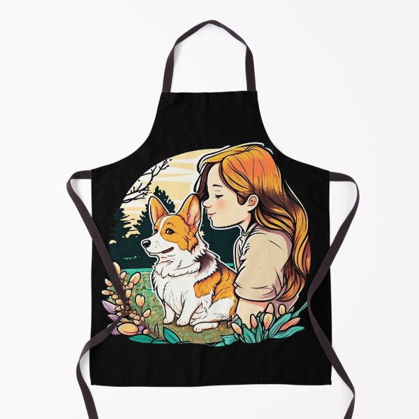 Item preview, Corgi & Girl Funny Pembroke Welsh Corgi Retro Dog Lover designed and sold by SecretDicer.