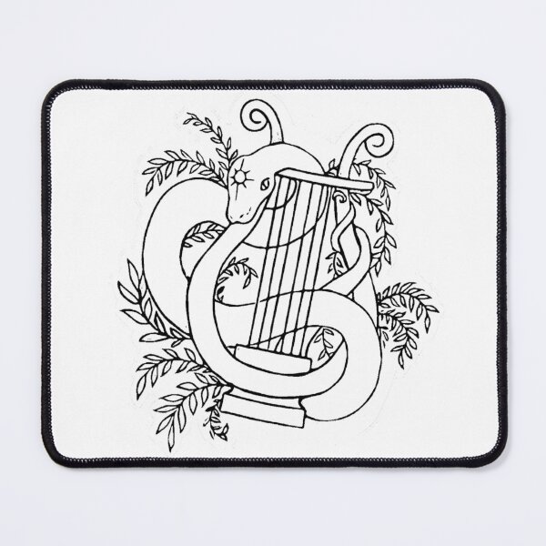 Item preview, Snake on a Lyre (uncolored) designed and sold by Kylee_H_Art.