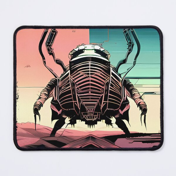 Item preview, Egyptian Scarab Beetle Cyberpunk Sticker Design: Futuristic Twist on Ancient Mythology designed and sold by Mytho Merch.