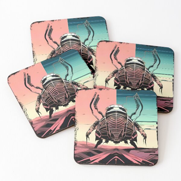 Item preview, Egyptian Scarab Beetle Cyberpunk Sticker Design: Futuristic Twist on Ancient Mythology designed and sold by Mytho Merch.