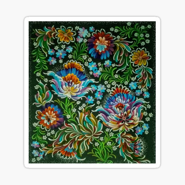 Bouquets Floral print ornament Sticker