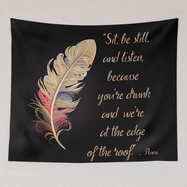 Item preview, Be Still, Listen Quote Feather Art designed and sold by Rocky Mountain Artistry.