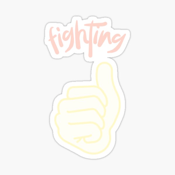 Fighting Hwaiting Korean Saying Fist Strong Power Korean Culture Sticker  for Sale by ibeargifts