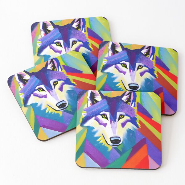 Item preview, Galactic Hunter - Abstract Wolf Painting designed and sold by ElLocoMus.