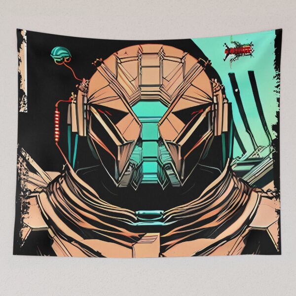 Item preview, Egyptian Scarab Beetle Cyberpunk Sticker Design: Futuristic Twist on Ancient Mythology designed and sold by Mytho Merch.