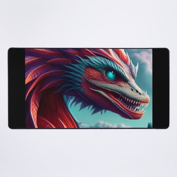 Item preview, Red, Pink, and Purple Dragon with Cyan Highlights designed and sold by dragynrain.