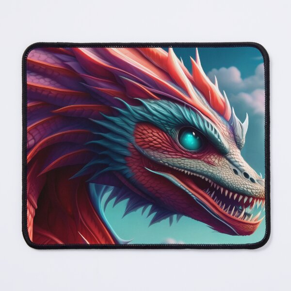 Item preview, Red, Pink, and Purple Dragon with Cyan Highlights designed and sold by dragynrain.