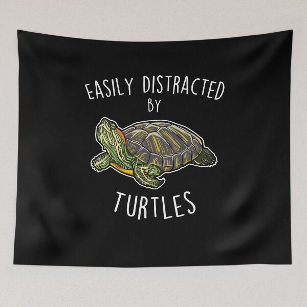 Item preview, Distracted by Turtles Red-Eared Slider Reptile designed and sold by Clara Hollins.