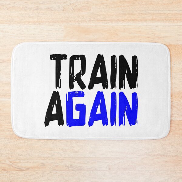 Item preview, Train Again gains lettering funny motivation designed and sold by gabicoutodesign.