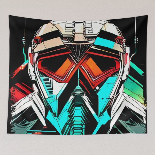 Item preview, Egyptian Scarab Beetle Cyberpunk Sticker Design: Futuristic Twist on Ancient Mythology designed and sold by Mytho Merch.