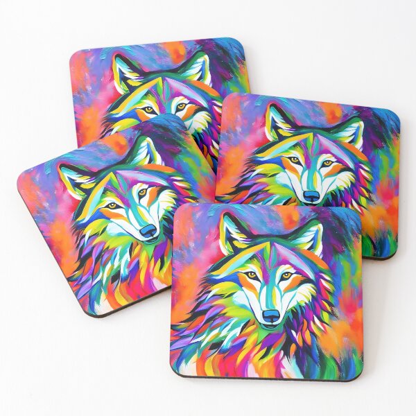 Item preview, Wildfire Howl - Fiery Wolf Painting designed and sold by ElLocoMus.