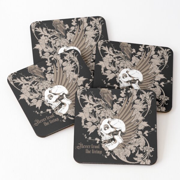 Item preview, Never trust the living Skull Death Crow Ivy designed and sold by PCollection.