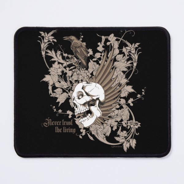 Item preview, Never trust the living Skull Death Crow Ivy designed and sold by PCollection.