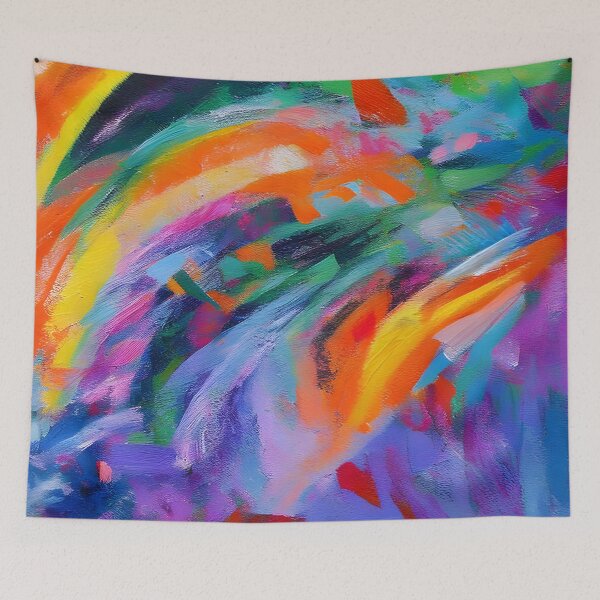 Item preview, Chromatic Symphony - Vibrant Abstract Painting designed and sold by ElLocoMus.