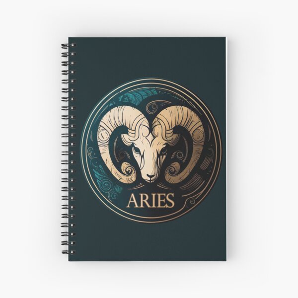 The mystical ram as a mandala Spiral Notebook