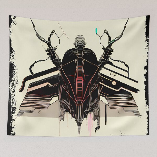 Item preview, Egyptian Scarab Beetle Cyberpunk Sticker Design: Futuristic Twist on Ancient Mythology designed and sold by Mytho Merch.