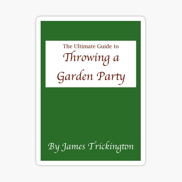 "throwing a garden party book" Sticker for Sale by emswim07 Redbubble