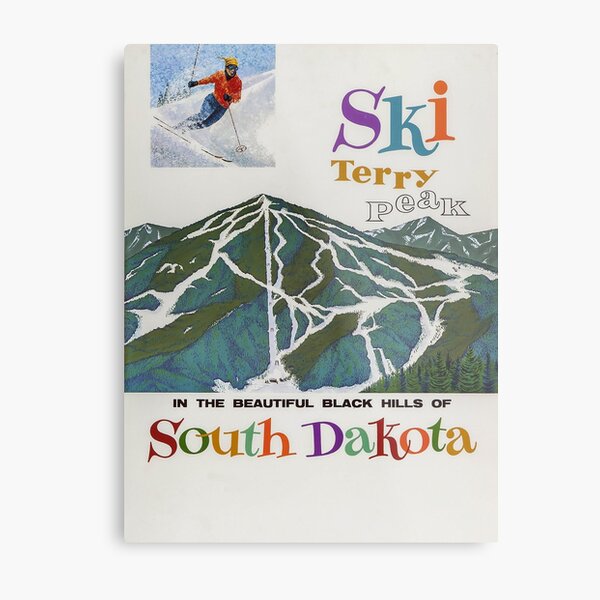 Terry Peak,USA,Ski Travel Poster Metal Print