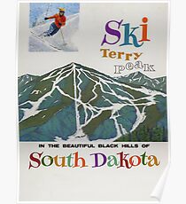Terry Peak, USA, Ski-Reise-Plakat Poster