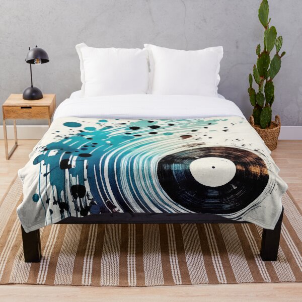 Item preview, Acuarela de discos de vinilo y ondas musicales. designed and sold by artefacta.