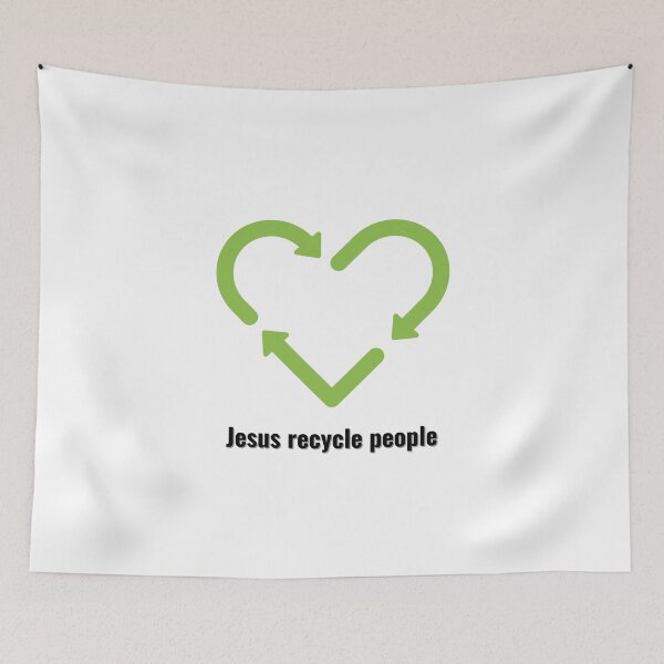 Item preview, Jesus Recycle People Black Lettering V2 designed and sold by Family Journey with God.