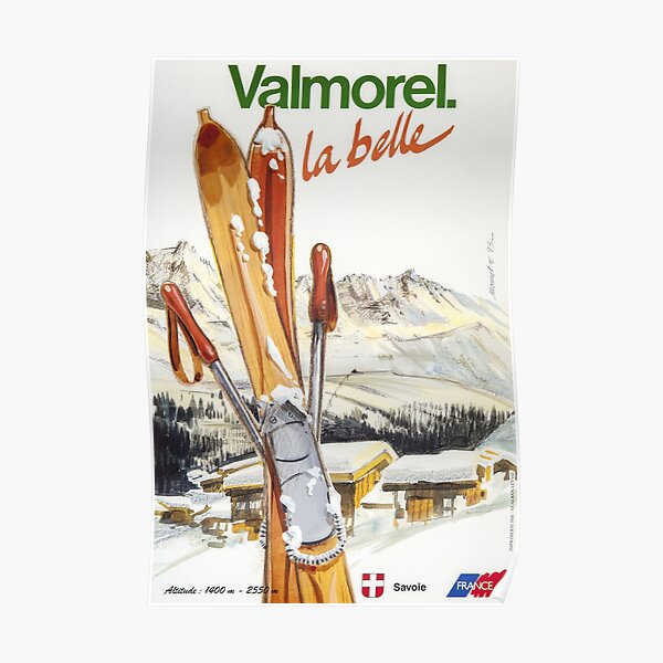 Valmorel, Savoie,Ski Poster Poster