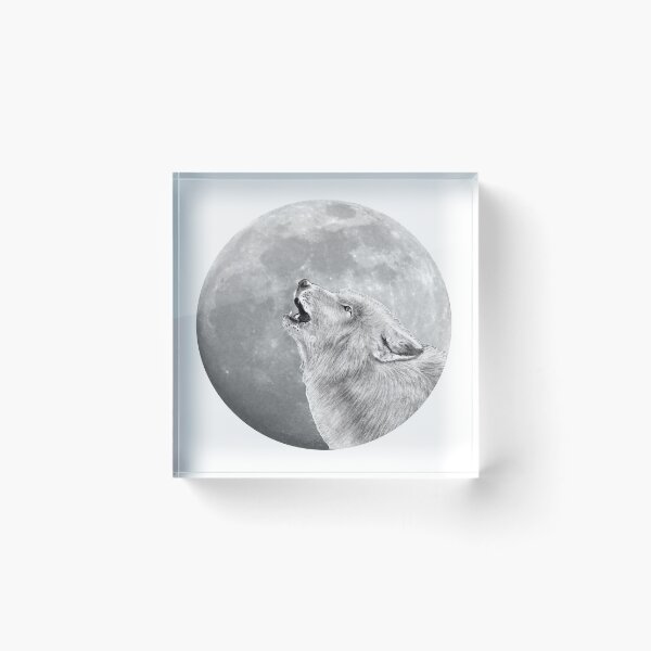 Item preview, Howling wolf head, moon background designed and sold by SylvieG18.