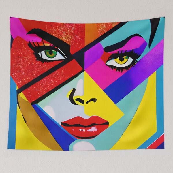 Item preview, Pop Art Pinup: Colorful and Classic Lady designed and sold by ElLocoMus.
