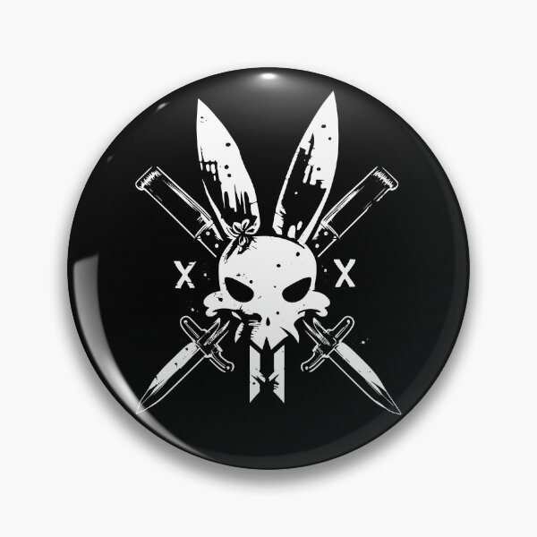 Artikelvorschau, Hase Ninja mit gekreuzten Knochen entworfen und verkauft von blackdogshop.