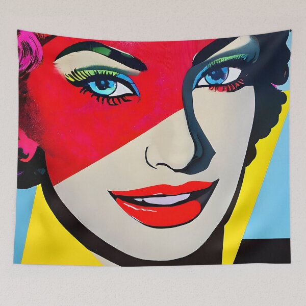 Item preview, 60s Glam: Vintage Pop Art Lady Portrait designed and sold by ElLocoMus.