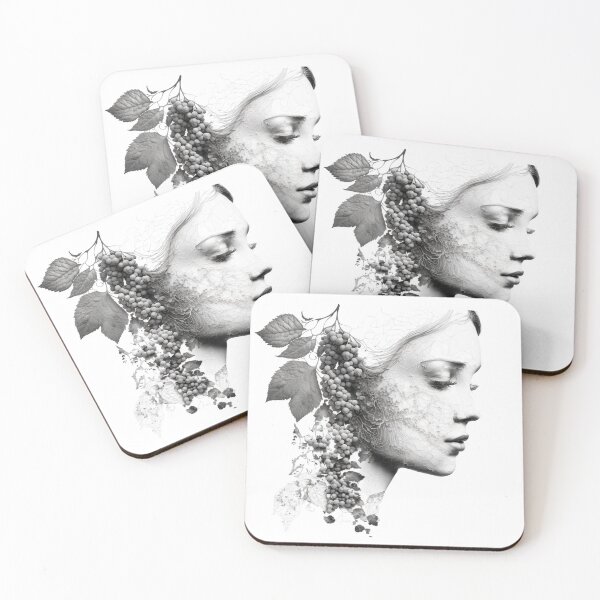 Item preview, White and Wine Lover Women with Grape Design  designed and sold by SOMM DIGI ART .