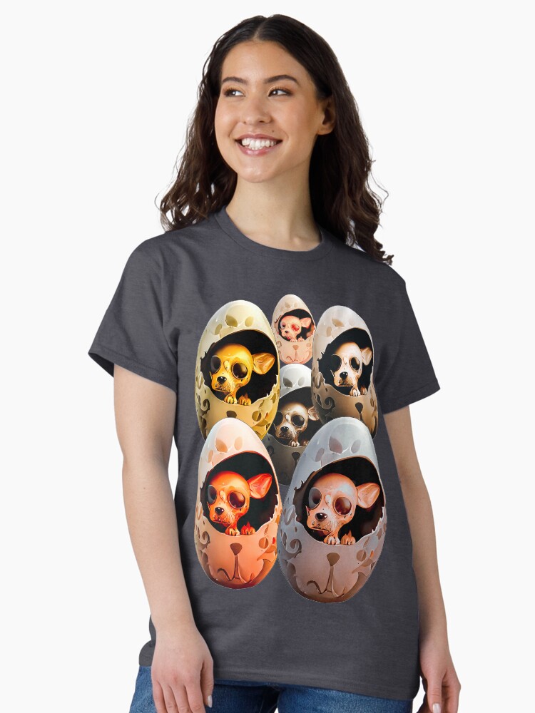 Thumbnail 2 of 7, Classic T-Shirt, Dogs in the Eggs designed and sold by POST-VANITAS.