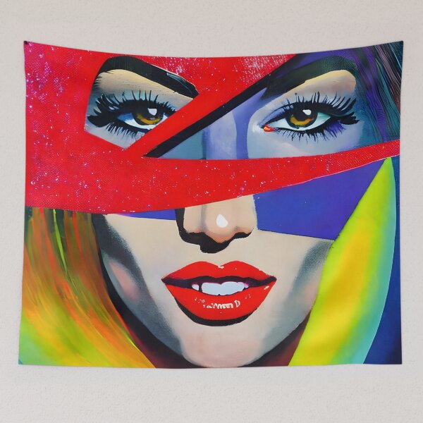 Item preview, Groovy Gal: Colorful Vintage Pop Art Lady designed and sold by ElLocoMus.