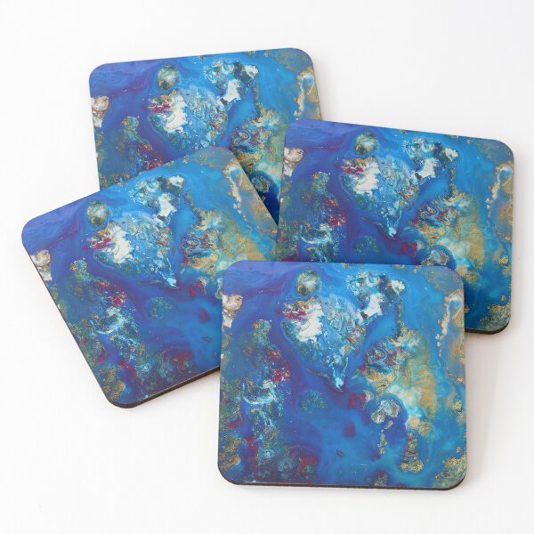 Item preview, Islas azules, verdes y doradas designed and sold by Reynareyna.