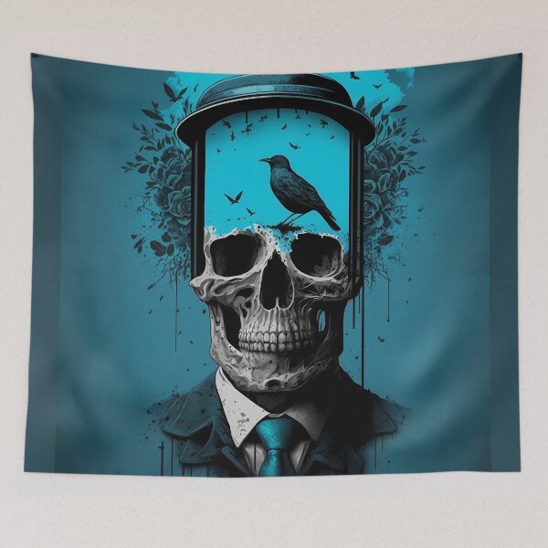 Item preview, Surrealistic Dream Skull Art  designed and sold by ZickDezine.