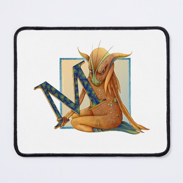Item preview, Letter M - Alphabet - Monster - Guardian and Protector designed and sold by Gretchen Deahl.